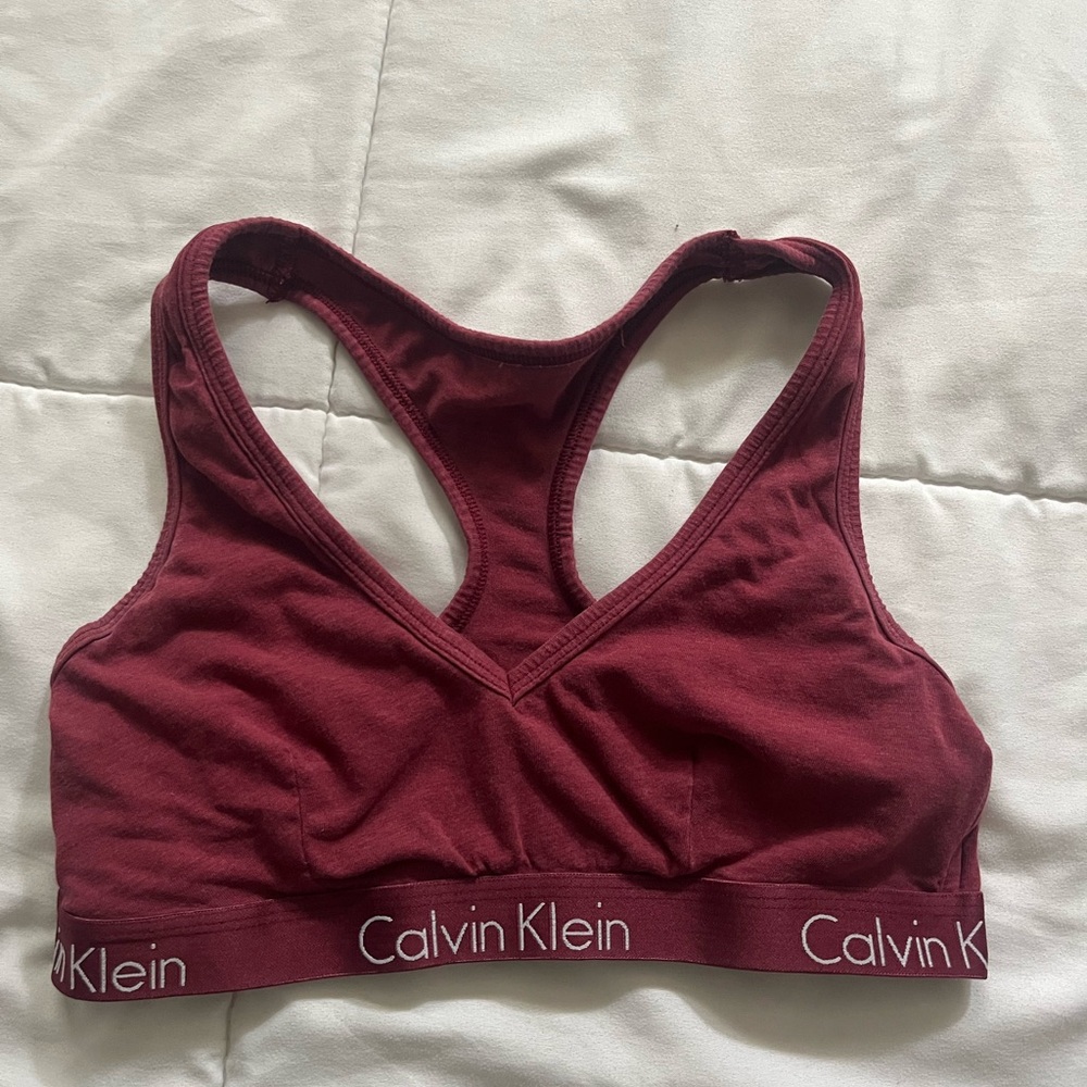 Calvin Klein Maroon Sports Bra